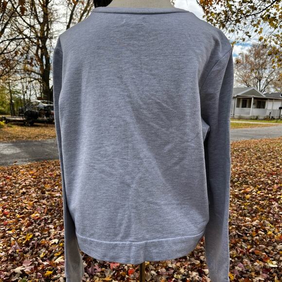 Love, Fire Gray Ruffle Sweater Size Large - Picture 4 of 5